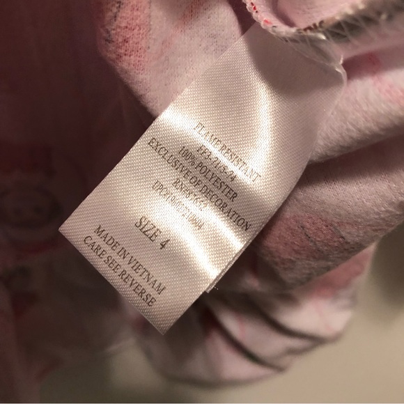 The Elf on the Shelf Girls Christmas Nightgown Size 4 New Pastel Pink & White - Picture 5 of 16